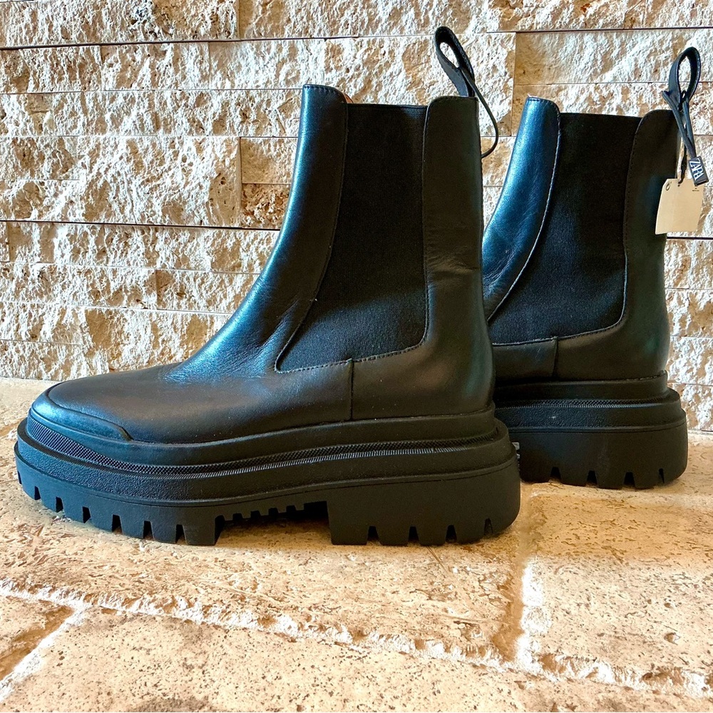 Zara Lug Sole Ankle boots US9/EU40
